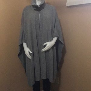 KENAR Gray Sweater Cape